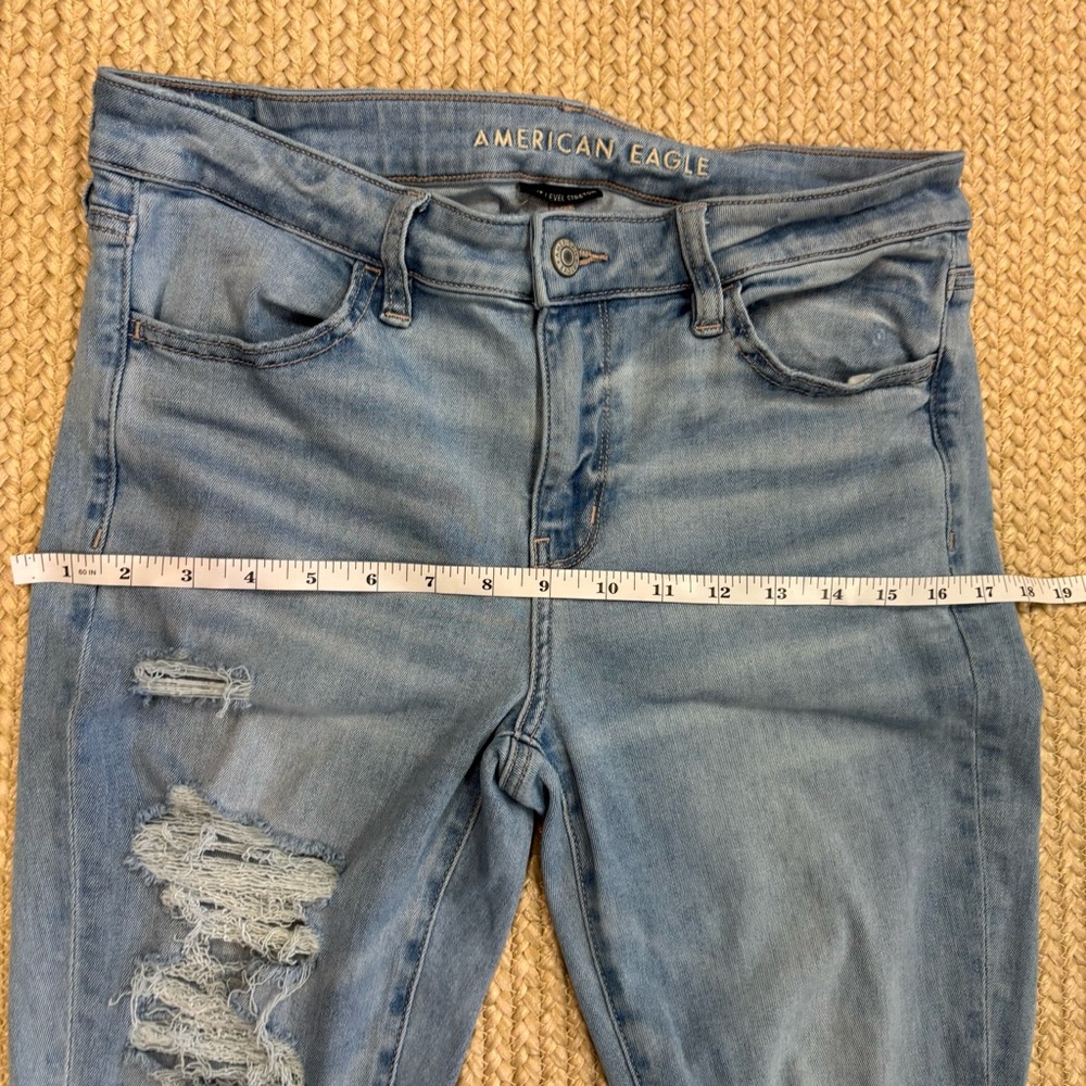 American Eagle Sz 10 Short Jeggings Bundle(2) Distressed Next Level Stretch - Picture 5 of 16